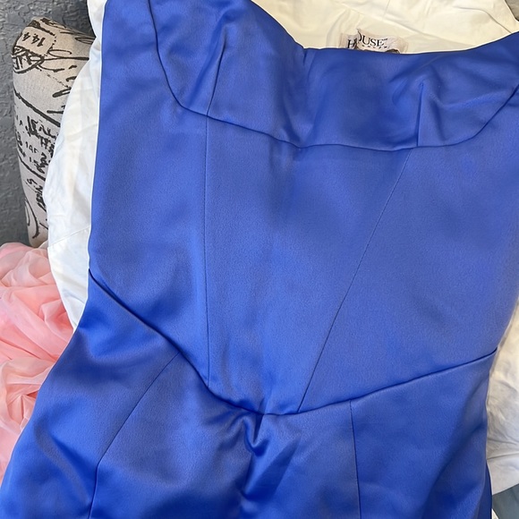 HOUSE OF CB 'Casimira' Cornflower Blue Satin Corset Midi Dress NWOT - Picture 12 of 12